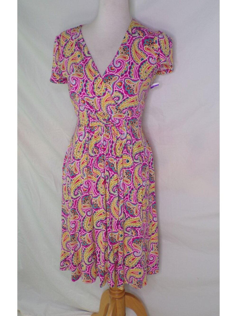 🆕 BODEN Evangeline V-Neck Belted Paisley Print Jersey Dress 4 - Picture 11 of 11